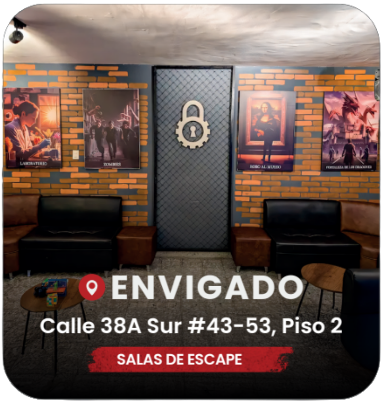Entrada de Enigma Escape Room sede Envigado